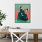 Puffin Rock by Michael Buxton 16-in. W x 20-in. H. Canvas Wall Art Print Framed in Grey